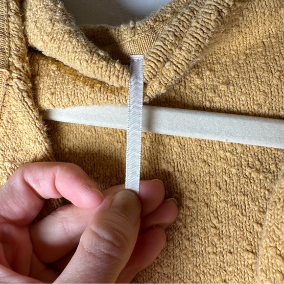 Free People Boho Popcorn Textured Oversized Zip Up Jacket In Mustard Size Medium - Picture 10 of 10